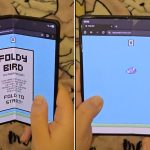 Foldy Bird is a Flappy Bird Clone That Turns Your Expensive Foldable Smartphone Into a Controller