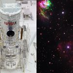 Hubble Captures Pair of Herbig-Haro (HH) Objects Seemingly Setting Cosmic Clouds on Fire